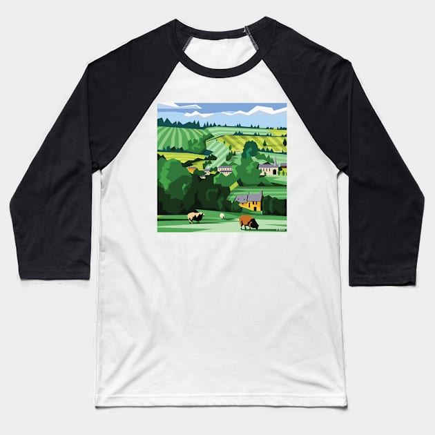 The Cotswold, England Baseball T-Shirt by irajane